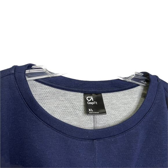 Gap Fit Women's Size XL Sweatshirt Navy Blue Stretch Boxy Fit - Picture 3 of 8